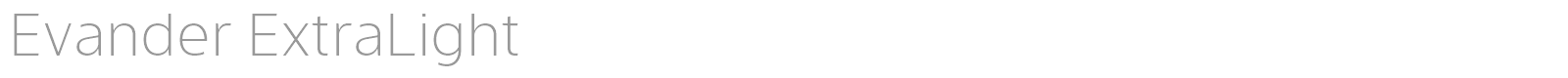 Evander font preview